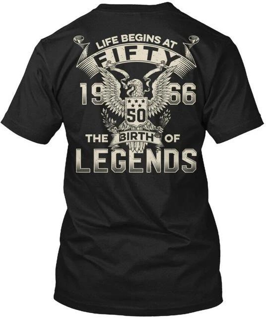 1966 Legend 50 Life Begins At Fifty 1950 66 The T Shirt Made In USA S To 5XL
