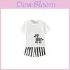 Cotton Cartoon Boys Summer Two Piece Outfit With Short Sleeves And Shorts For Kids
