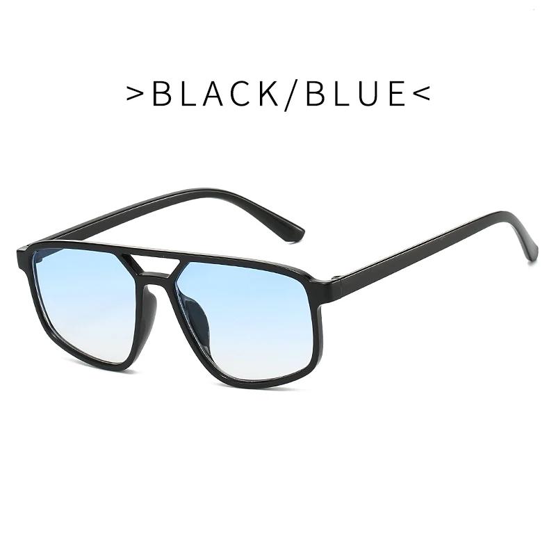 Double Beam Rectangle Sun Glasses Women's Men's Vintage Style Brand Designer Square Luxury Design Sun Eyeglasses Shades Female Sunglasses Eyewear