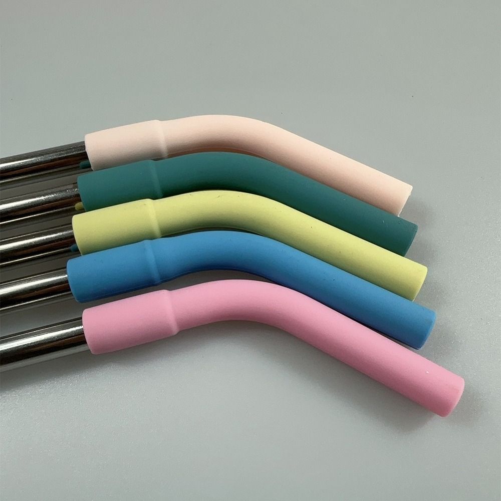6Pcs Drinkware Straw Head Drink Blender Stick Silicone Suction Nozzle  for 8mm Stainless Steel Straw