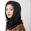 European-Style Knit Wool Hat & Scarf Set for Women - Hooded, Ear-Protective, Thickened Neck Gaiter for Autumn/Winter.