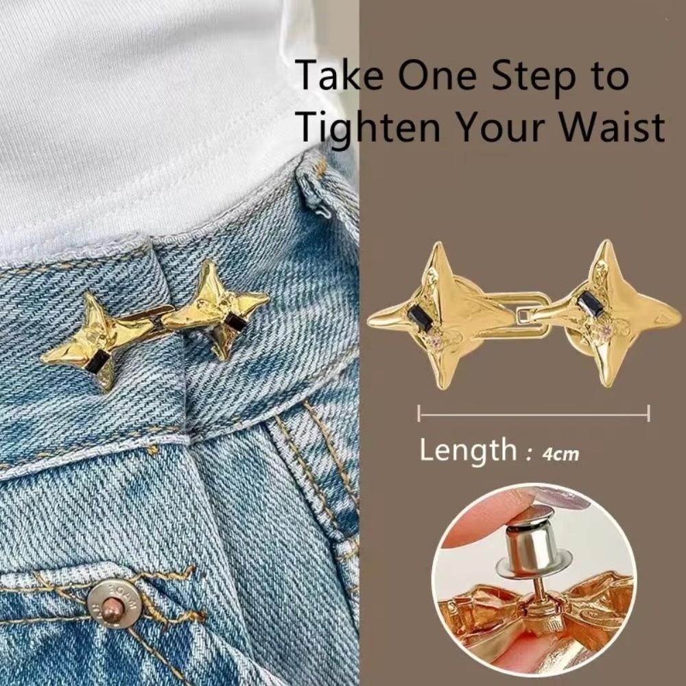 Adjustable Waist Buckle Fixed Pants Pins Fashionable Jeans Buttons Scarf Fastening