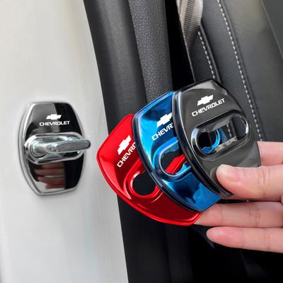 4 st Biltydörrlåsöverdrag Rostfritt Stållock Autoaccessoarer För Cruze Spark Captiva Suburban Camaro Malibu Silverado