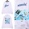 Hanorac AM brand trendy logo pictură cu stropi curgere vopsea graffiti hanorac larg broderie haină de cuplu I modele de primăvară și toamnă