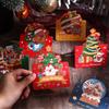 Cartoon Weihnachts-Grußkarte Segenskarte Kreative Retro-Weihnachtsgeschenke Heißprägekarten Blumenladen Backgeschenkkarten