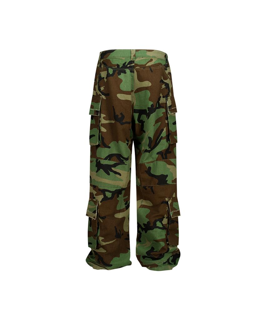 DOMINANT Distressed Camo Cargo Pants