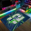 Seattle Seahawks Design Crystal Velvet Carpet Cozy Non?Slip Printed Rug For Bedroom Living Room Entrance