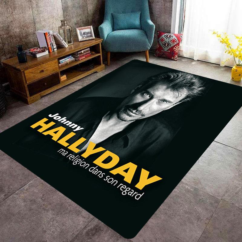 Johnny Hallyday: Life Death Carpet Suitable for All Seasons Floor Mats Dormitory Decoration Protective Pad Fashion