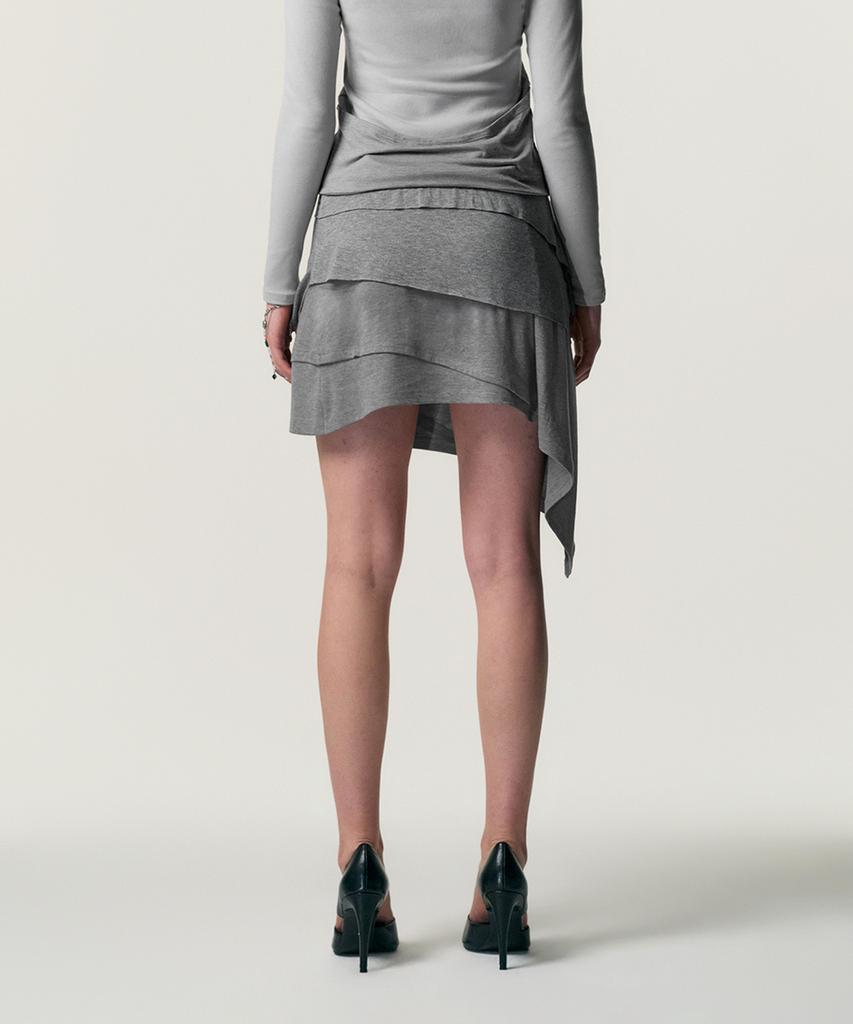 Kimjisu Soft-Drape Jersey Skirt_Grey