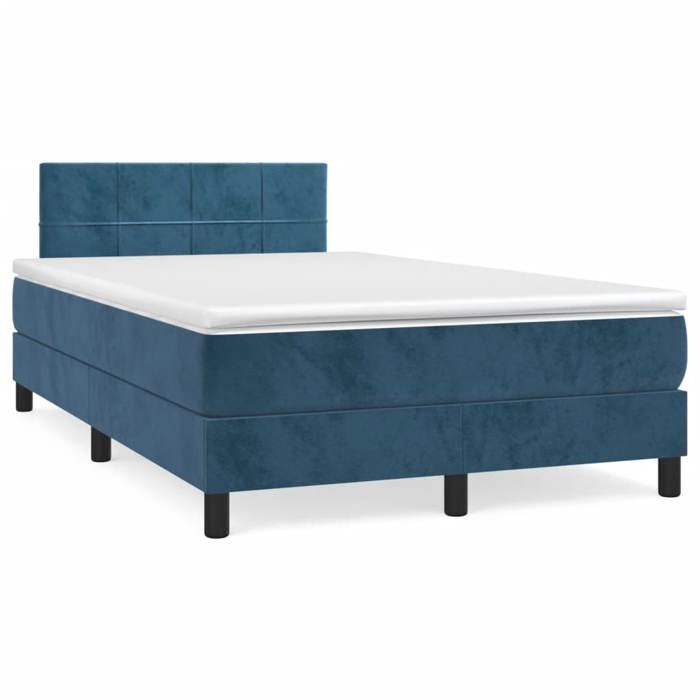 Maison Exclusive - Lattenrost und Matratze dunkelblau 120x190cm Samt