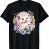 Söt Igelkott Med Blommor I Igelkott T-Shirt1