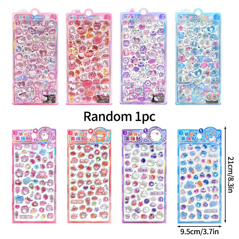 NEKONI 3D Cute Stickers Cartoon Animal Puff Sticker DIY Stickers for Scrapbooks Planner Journals Laptops Phone Case Decoration