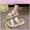 Stylish Thick Sole Womens Slide Sandals With Anti-slip Soft Bottom For Summer 2024
