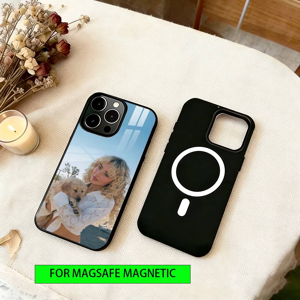Actor Sabrina Carpenter Phone Case For iPhone17,16,15,14,13,12,11 Plus,Pro Magnetic For Magsafe Wireless Charging