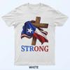 Strong Texas Flag Cross Christian Texas Pride 2025 T-Shirt