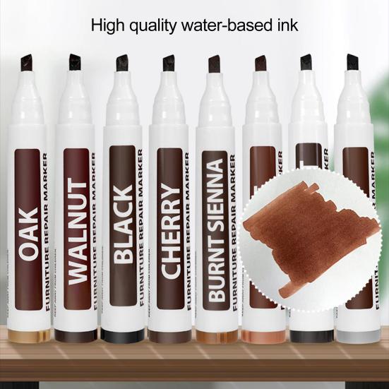 1 Jeu de Kit de Réparation de Rayures de Meubles en Bois avec Stylo Marqueur de Retouche Taille-Crayon 38939 Couleurs Parquet en Bois Table Tache