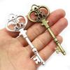 84x33mm 1pcs Antique Bronze Silver Plated Key Handmade Charms Pendant:DIY for Bracelet Necklace