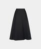 Noiseu W Full Flared Midi Skirt - Black
