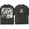 Anime Washed Vintage Sakamoto Days Damen Herren Mode Hip Hop Übergroße T-Shirts Sommer Baumwolle Komfort Damen T-Shirt Top
