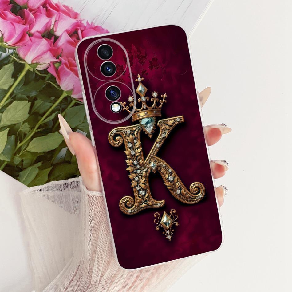 Fashion Crown Letter Case For Honor 70 Honor70 Pro Plus Soft Silicone TPU Back Cover For Honor 70 Pro+ 70Pro Phone Cases