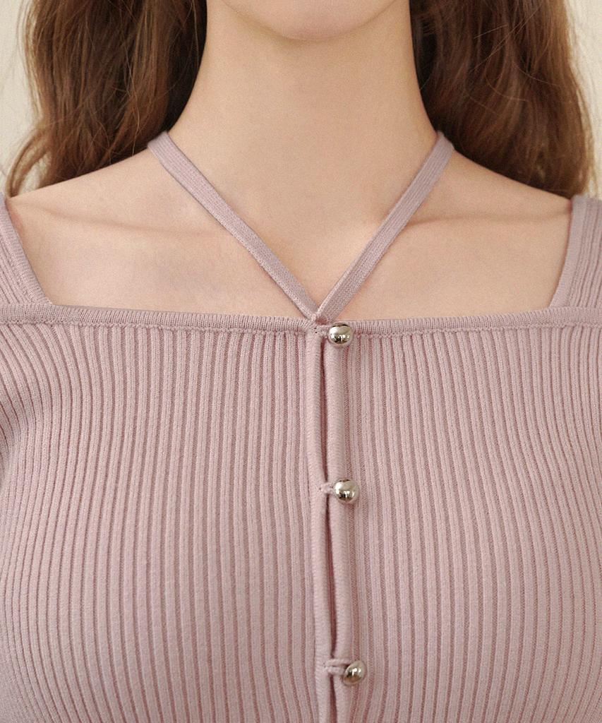 MICANE Rosemary Square Neck Strap Knit