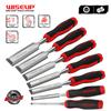 WISEUP 1pcs 6~38mm Flat Wood Chisel Carpentry Tool Professional Chrome Vanadium Steel Woodworking Tools Ergonomic Grip