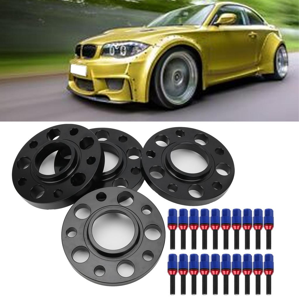 M12x1.5 Hub Centric Wheel Spacers Staggered Kit with Lug Bolts Accessory Fit for 1 3 5 6 7 Series E82 E30 E36 E60Blue