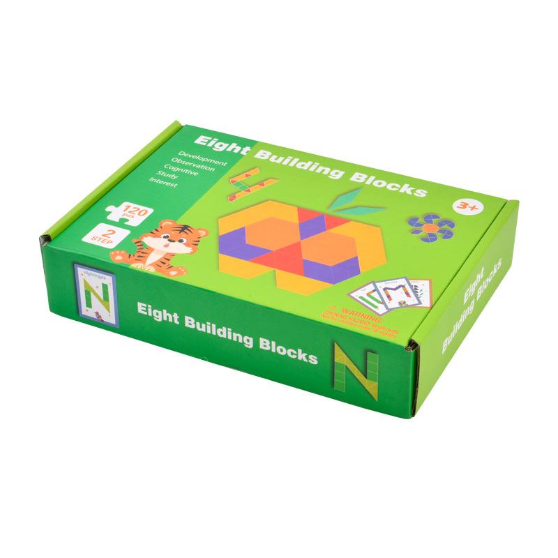Houten 160-Delig Geometrisch Puzzel Kinderen's Vroege Educatie Puzzel Verscheidenheid Aan Geometrische Vormen Matchen Tangram