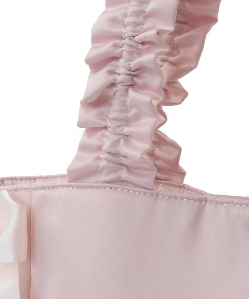 Maison De FLEUR Ribbon Gathered Handle Tote Bag, Pink, Size F, 08000622400