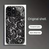 Čierny čipkovaný štýl Cool dievčenský vzor Sklenené puzdro na telefón Pre iPhone 11 12 13 14 15 16 17 Pro Max 16E 17 Air 7 8 Plus XR XS X Kryt