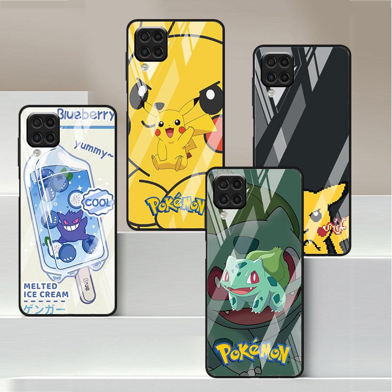 Glashülle für Samsung Galaxy A52 A71 A50 A51 A70 A21s A31 A72 A10 A12 A30 A22 5G Handyhülle Pkemon