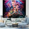 Stranger Things Sci-Fi Horror Retro 80s Design Tapestry Wall Hanging Banner Background Backdrops Living Room Bedroom Party Decor