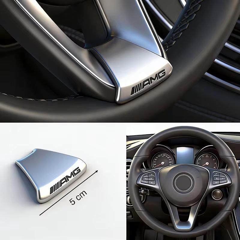 1 Pezzo Distintivo 3D in Lega di Alluminio Adesivi per Volante Auto Accessori Per Mercedes Benz AMG W205 W204 W206 W213 W212 W211 W GX2