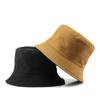 Nová Pánská Dámská Černá Jednobarevná Kbelíková Čepice Oboustranná Unisex Jednoduché Baretky Hip Hop Gorros Panama Klobouk Plážový Rybářský Boonie Klobouk Proti Slunci