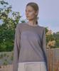 VLETI Linen Blend Contrast Layered Embroidery Knit (Gray)