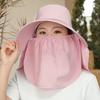 Adjustable Sunshade Shawl Cap Face Cover Picking Tea Hat Sun Hat Shawl Mask Hat  Women