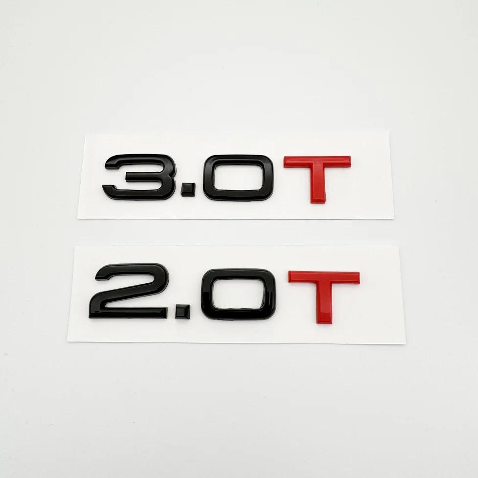 Car 3D ABS 1.8T 2.0T 3.0T Trunk Letters Logo Displacement Badge Emblem Decals Sticker For A1 A3 A4 A5 A6 A7 A8 Q2 Q3 Q5 Q7