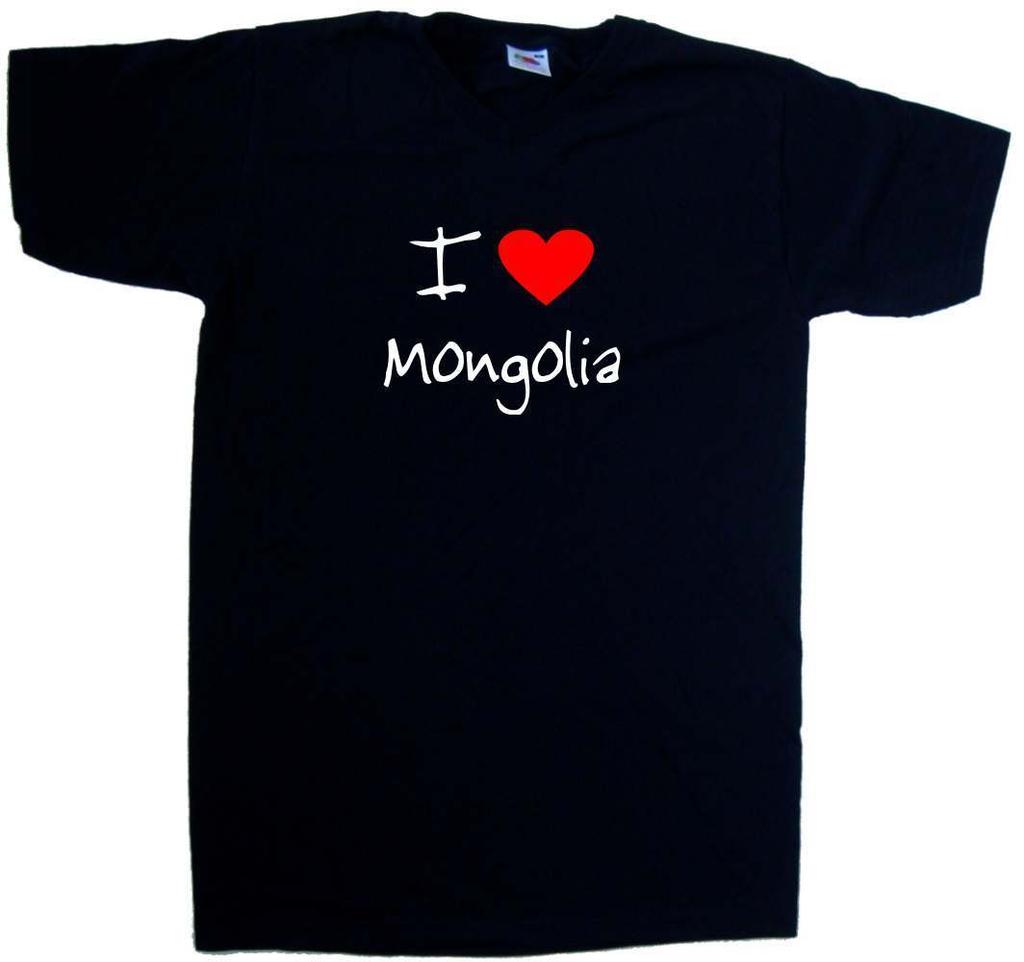 I Love Heart Mongolia V-Neck T-Shirt
