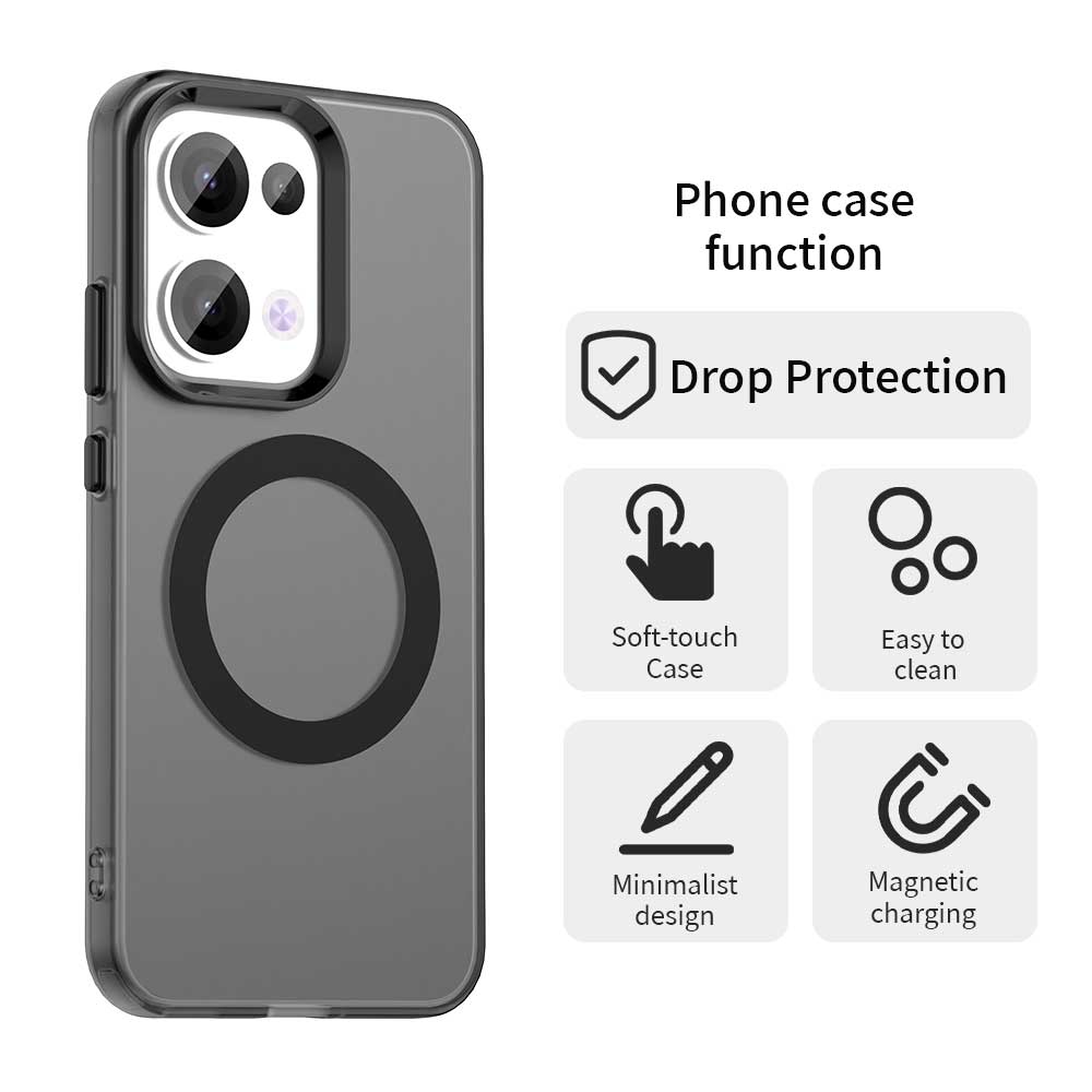 Matt genomskinligt linsskyddsfodral för OPPO Reno 13 13F 13 F Reno13 Pro Reno13F Magsafe Magnetiskt trådlöst laddningsskydd