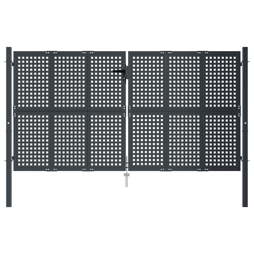 Vidaxl Zahradní branka, Antracitová, 300X125 cm, Ocel