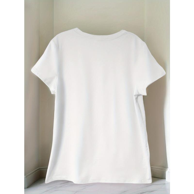 Neuankömmling: Blumenprint T-Shirt für Damen, Perfekt für Freizeitaktivitäten, Urlaube, Kurze Ärmel, Rundhalsausschnitt, Geeignet für Frühling und Sommer,