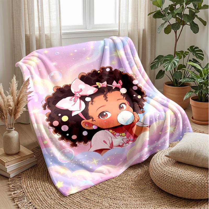 Fantasy Bubble Adventure Theme Blanket Lightweight Warm Flannel Blanket Decorative Throw Blanket for Home Decoration