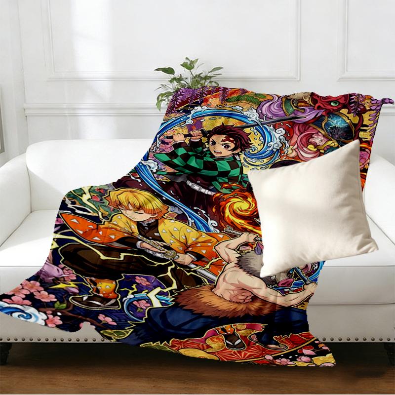 Dämonenjäger Print Decke - Weich & Bequem, für Schlafzimmer, Reisen, Sofa, Heimdekoration - Geburtstags-Weihnachtsgeschenk für Freund