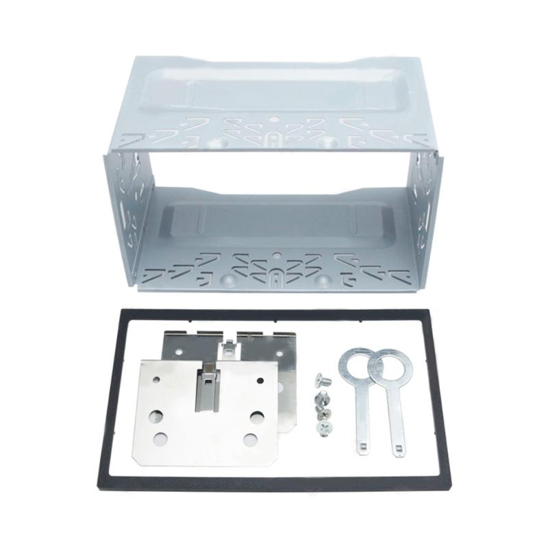 Universal Double Din 2 Din Stereo Radio Replacement Fitting Cage Kit Installation MP5 Player Radio Mounting Frame