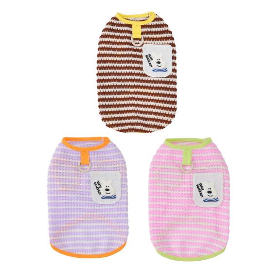 Dog Shirts Summer Printed Puppy Clothes Soft Breathable Pullover T Shirt with D-Ring for Small Medium Dogs Cats