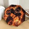 1pc Football Player In Flames Umbrella with Plastic Handle,Suitable for All Seasons Home Travel Outdoor UmbrellaDD459