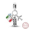 925 Silver Charms Beads Paris Eiffel Castle Church Pendant Fit Bracelet Bangle Pendant Women DIY Jewelry Gift
