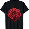 Amante delle Rose Arte Fiore Illustrazione Motivo Grafico Rosa Maglietta