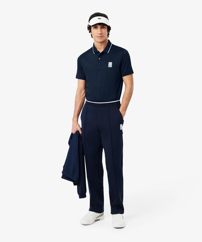 LACOSTE Men'S Tennis Heritage V-Cut Short Sleeve Polo Shirt Dh0164-56G 166
