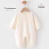 Pure Cotton Baby Bodysuit: Multi-Season Soft Pullover Pajamas for Newborns